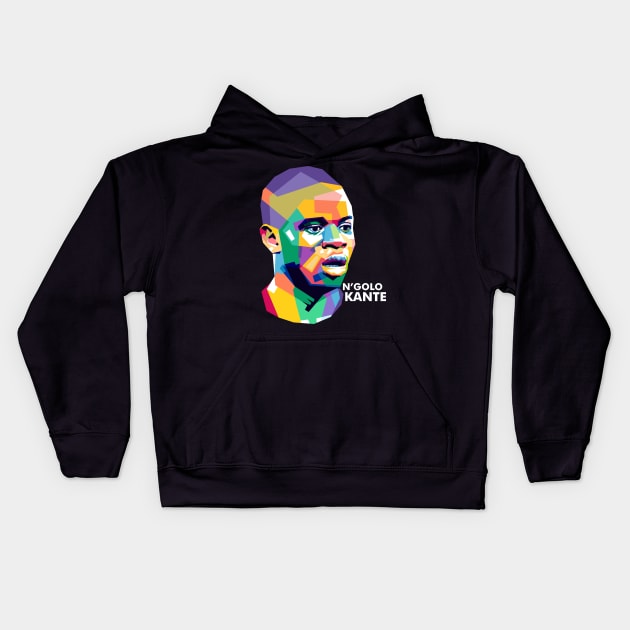 NGOLO KANTE Kids Hoodie by erikhermawann22